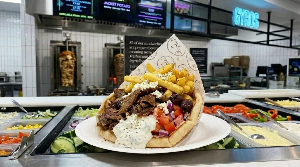 Vibrant Greek Gyros Counter